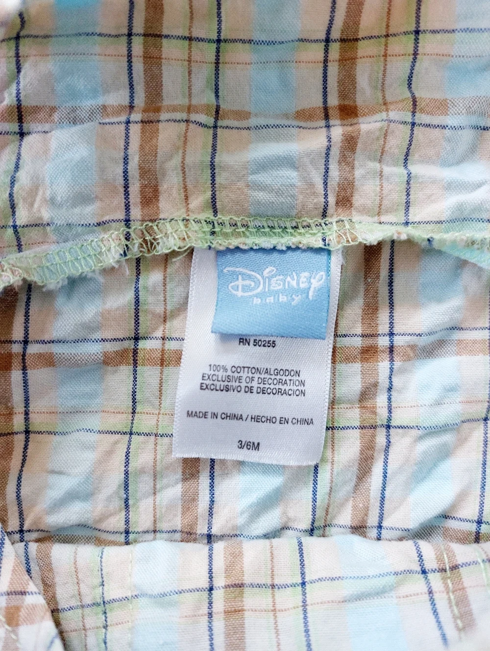 90s Plaid Mickey Mouse P for Plane Shorts Overalls 3-6m Disney Cottagecore Airpl